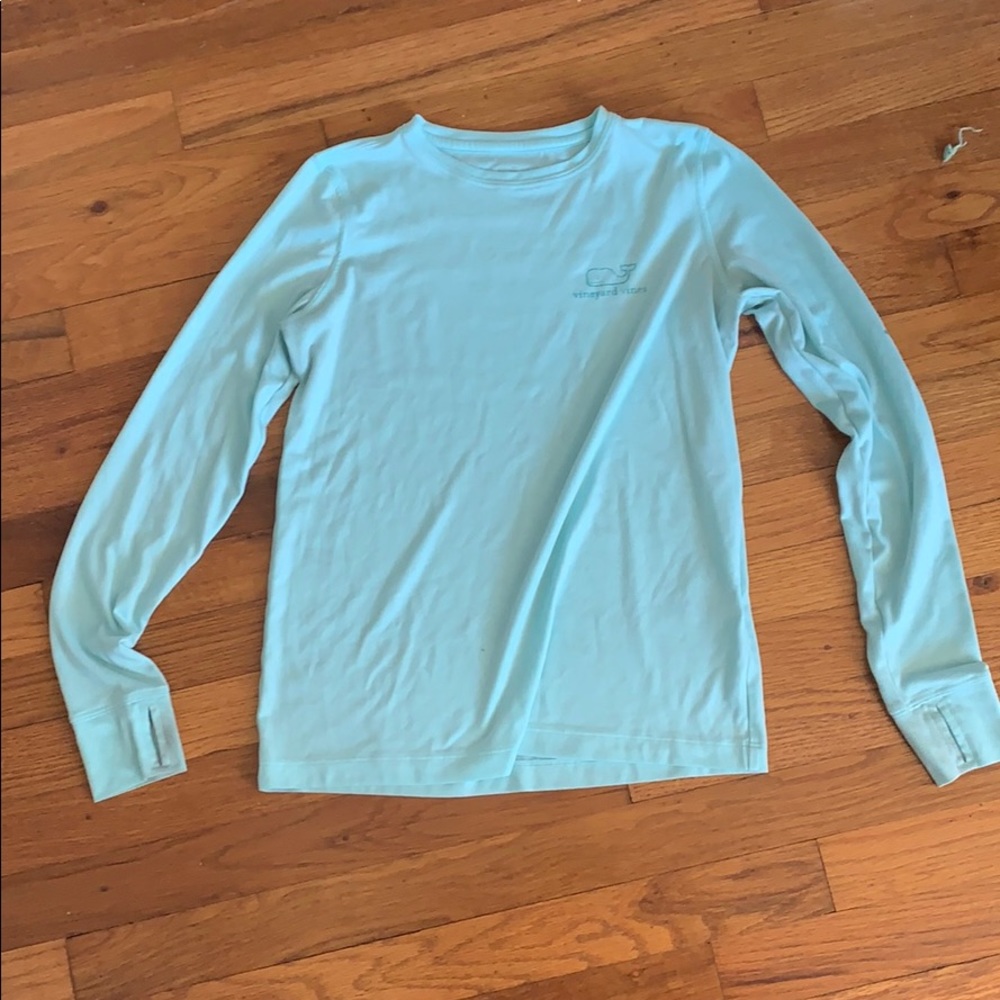 Teal vineyard vines long sleeve shirt